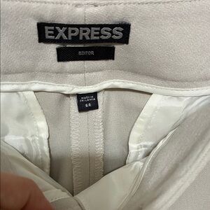 Express Editor Light Cream Trousers